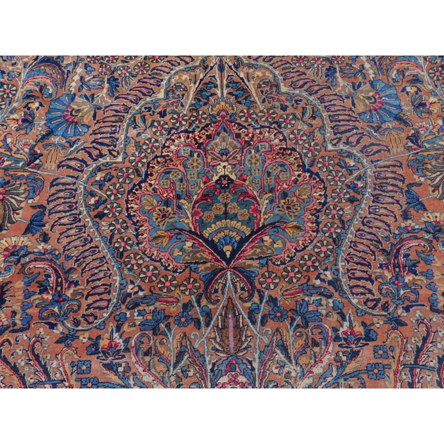 Antique Persian Kerman Lavar Rug For Sale In Los Angeles - Image 6 of 13