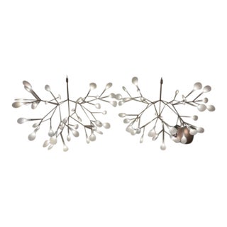 Contemporary Moooi Heracleum II Copper Finish Chandelier - Pair For Sale