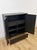 Bobby Berk Modern Black Tallboy Cabinet, Beige Oval Cane Inlay MCM Style For Sale - Image 9 of 12