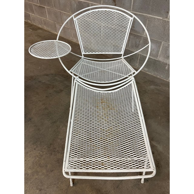 Pair Vintage Maurizio Tempestini for Saulterini “Radar” Lounge Chair With Drink Table., Attributed For Sale In Cleveland - Image 6 of 12