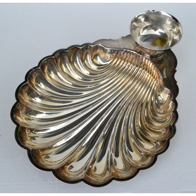 Mid-20th Century W. M. Rogers Silver Company Victorian Silverplate Clam Shell Scalloped Serving Bowl For Sale - Image 10 of 14