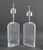 Pair of Modern Clear Acrylic and Chrome Table Lamps, one with cube form finial. Taller: 31.5" H x 9" W x 4" D. Provenance:...