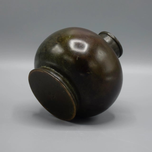 Bronze Vase by Just Andersen for Guldsmedsaktiebolaget, Sweden, 1930s For Sale - Image 4 of 7