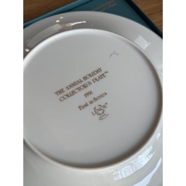 Lenox 1991 Holiday Christmas Serving Plate First Limited Edition For Sale - Image 6 of 10