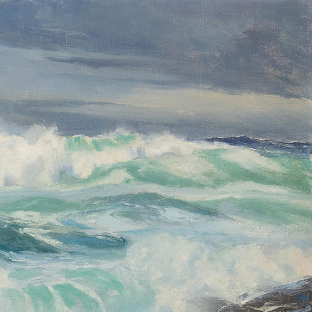 1960s 'Big Surf, Point Lobos' by Edward Norton Ward, California Impressionism, Carmel Art Association, Taos For Sale - Image 5 of 9