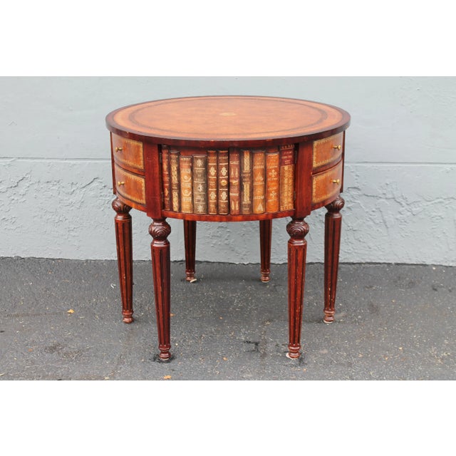 Vintage Maitland Smith Signature Tromp l'oeil Center Table For Sale - Image 13 of 13