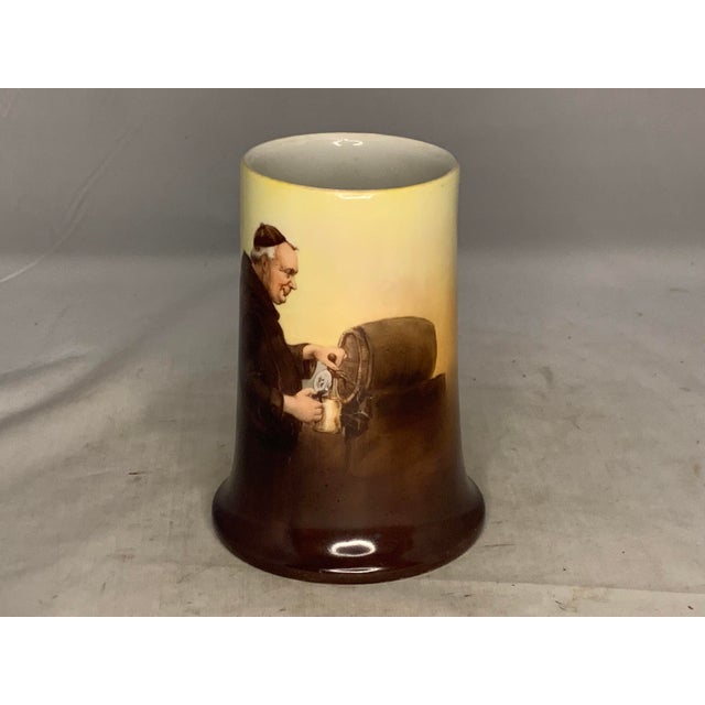 Limoges, France Antique Limoges Monk Tankard Mug: William Guerin Hand-Painted c. 1900 For Sale - Image 4 of 10