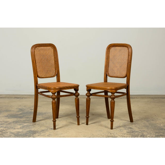 Wood Set of 10 Late 19th Century Austrian Thonet Bentwood Cane Dining Chairs For Sale - Image 7 of 18
