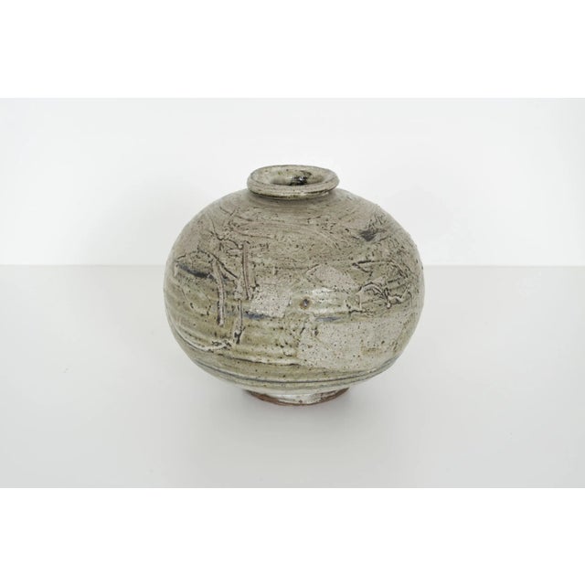Brutalist Early Peter Voulkus Ceramic Vase For Sale - Image 3 of 8