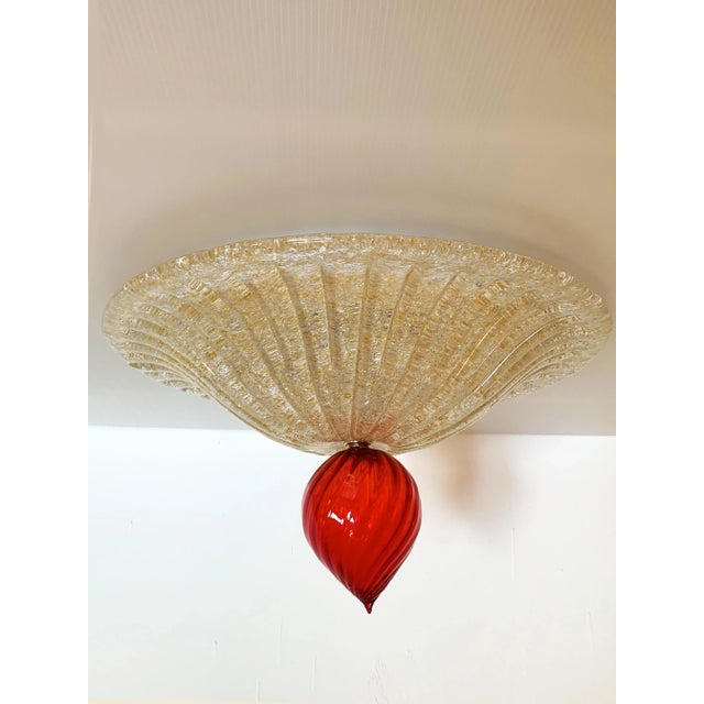 Set of 2 Contemporary Murano Glass Sputnik Flush Mounts For Sale - Image 10 of 13