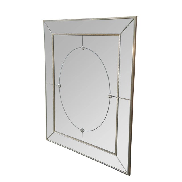 Italian Vintage Canadian Antiqued Venetian Style Wall Hall Vanity Mirror For Sale - Image 3 of 12