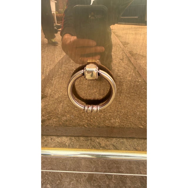 Attributed to Mastercraft Neoclassical Brass & Glass Illuminated Display Cabinet For Sale - Image 13 of 17