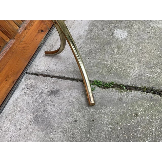 Brass and Glass Dining Table. Hollywood Regency Glam Table.
