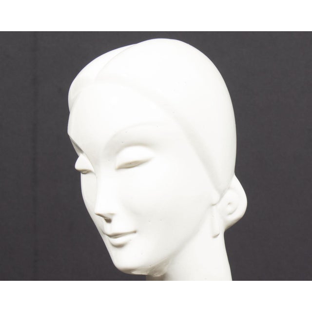 Ceramic Amaco American Art Clay Company Art Deco Bust For Sale - Image 7 of 8