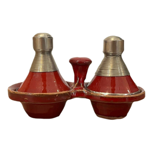 Vintage Moroccan Double Mini Tagine Spice Holder