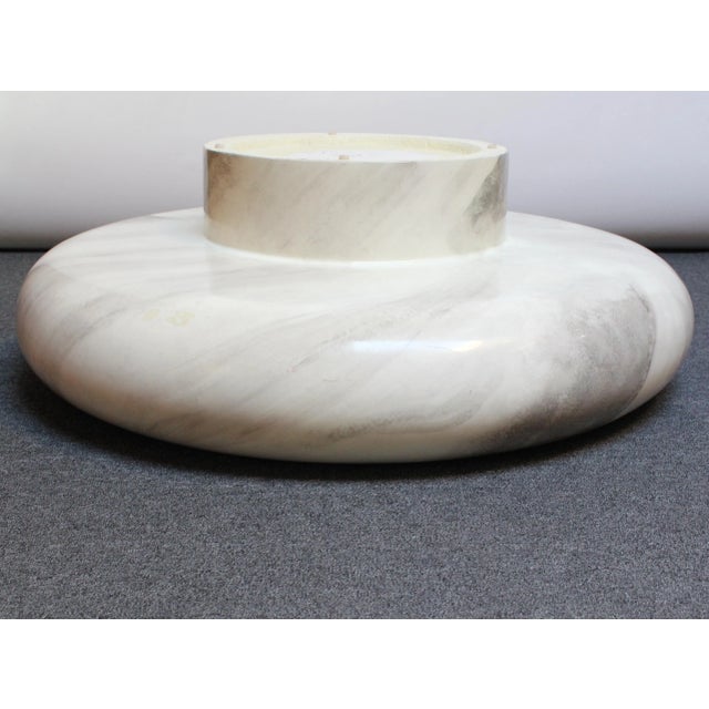 1980s Vintage Faux-Marble Resin "Mushroom" Coffee Table For Sale - Image 5 of 13