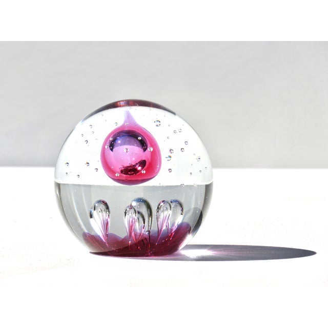 1980s Vintage Murano Globe In the Style of Alfredo Barbini For Sale - Image 5 of 5