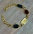 Monet 80s Monet Modernist Enameled Gold Choker For Sale - Image 4 of 10
