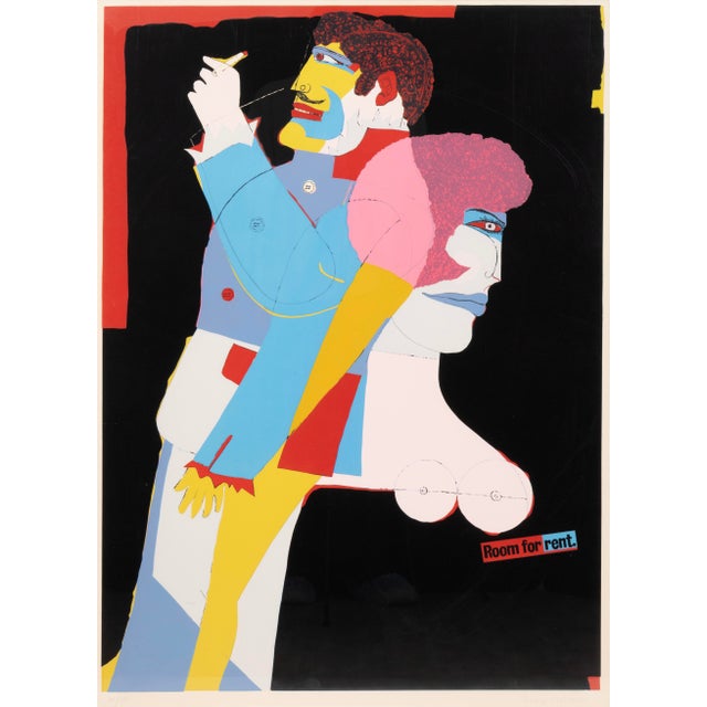 Richard Lindner Richard Linder - Room for Rent 1969 Signed Screenprint on Paper 69/150 Framed For Sale - Image 4 of 9