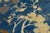 Antique Chinese Peking Art Deco Wool Rug in Indigo Blue and Cream, Circa 1920s For Sale - Image 4 of 12