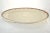 Large 15 inch vintage ivory platter with deep chestnut brown floral scroll pattern around the rim. Marked underside. Light...