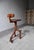 1970s Sculpted Walnut Studio Craft Drafting Stool, Signed 1978 For Sale - Image 5 of 12