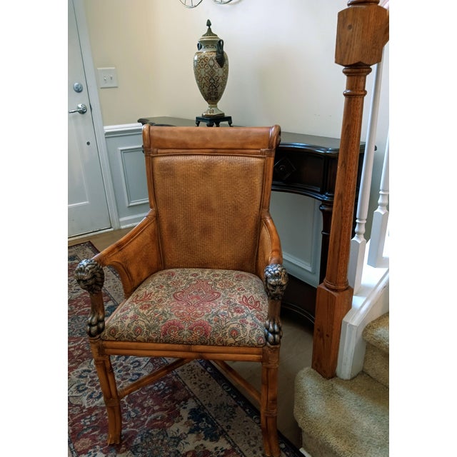 1990s Authentic Rare Vintage Thomasville Ernest Hemingway Dining Set For Sale - Image 5 of 12
