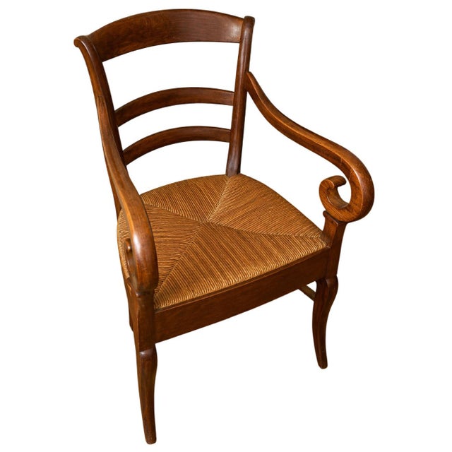 Empire Armchair in Walnut, Early 19th Century For Sale - Image 6 of 6