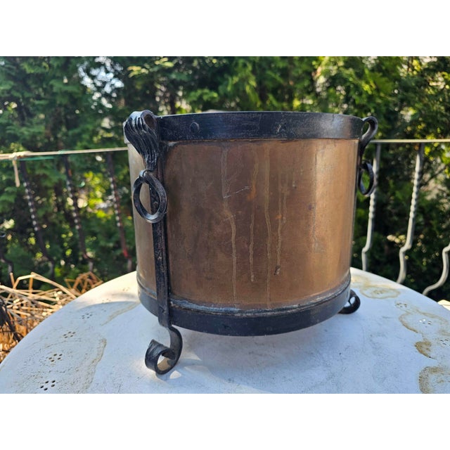 Art Deco Brass Fireplace Log Container, 1940s For Sale - Image 6 of 6