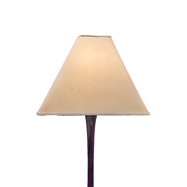 Metal 1960s Verdigris Bronze Floor Lamp For Sale - Image 7 of 14
