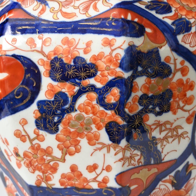Antique Japanese Imari Porcelain Lidded Vase, 1890s For Sale - Image 11 of 14