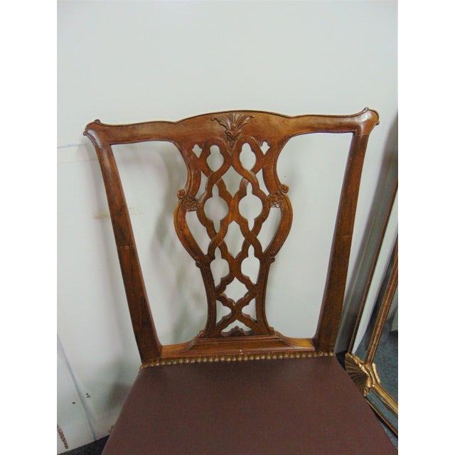 Chippendale Carved Walnut Chippendale Dining Chairs - Set of 8 For Sale - Image 10 of 12