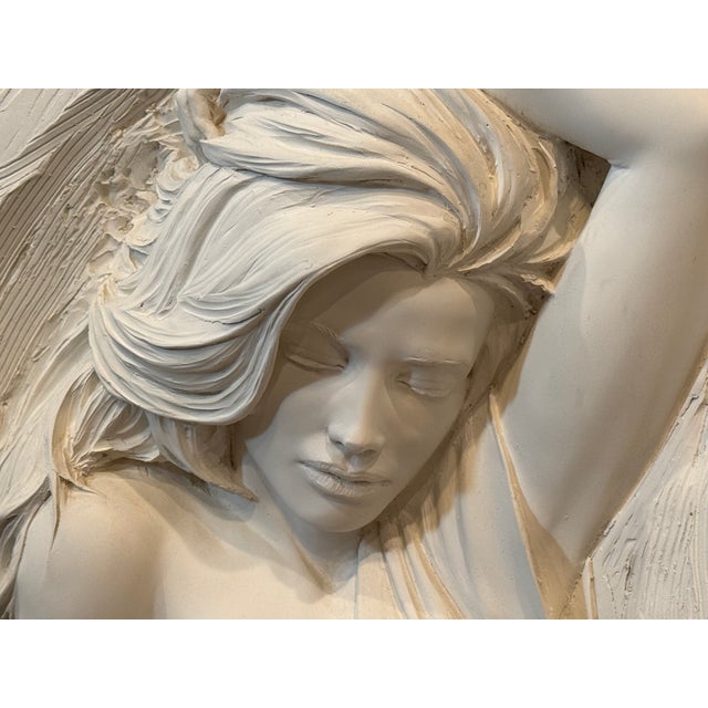 Pristine popular American artist, Bill Mack, bonded sand sculpture wall art. Stunning nude subject with detailed raised...