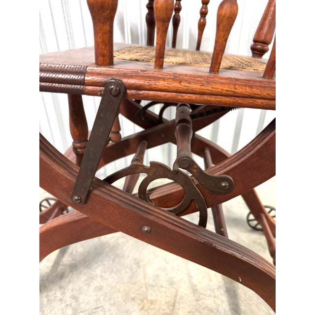 Antique Victorian Child's Combination Oak High Chair For Sale - Image 10 of 10