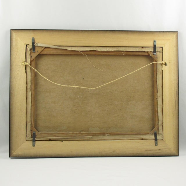 Textile Street View in France, Oil on Canvas Painting by Renzo Gori For Sale - Image 7 of 12