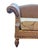 Striking late-20th-century British Colonial-style woven rattan loveseat featuring an exceptionally detailed sculptural...