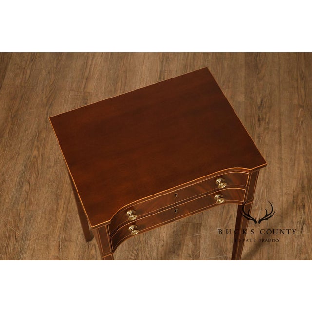 Stickley Colonial Williamsburg Mahogany Inlaid Federal Style End Table For Sale - Image 12 of 15