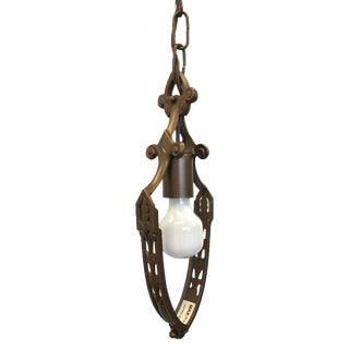 Art Deco Hanging Light Fixture For Sale