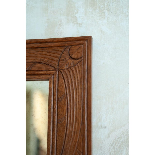 Early 1900s Hand-Carved Wooden Frame Mirror Product details Dimensions: 78 L x 93 H x 3 P cm