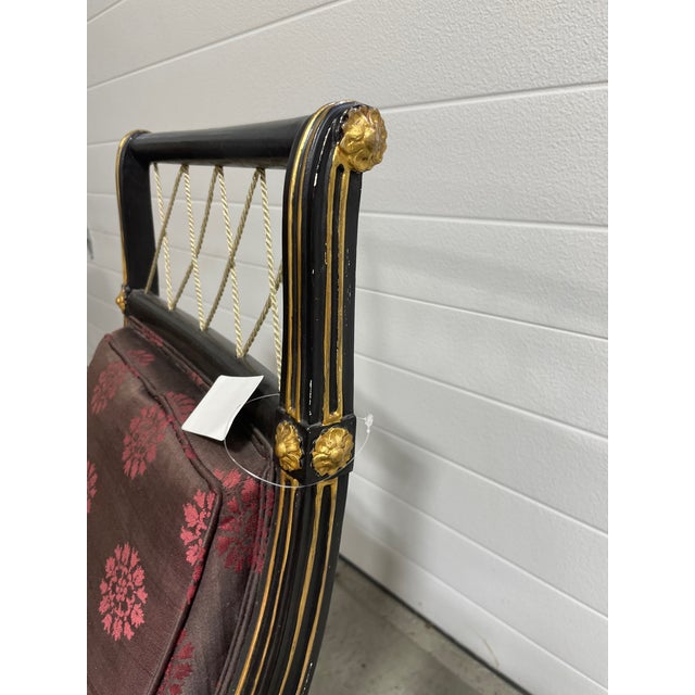 Ebony French Empire Style Occasional Chair by Brunovan Inc. For Sale - Image 8 of 18