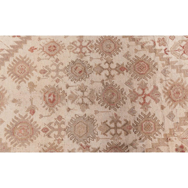 Antique Turkish Oushak Rug For Sale - Image 4 of 8