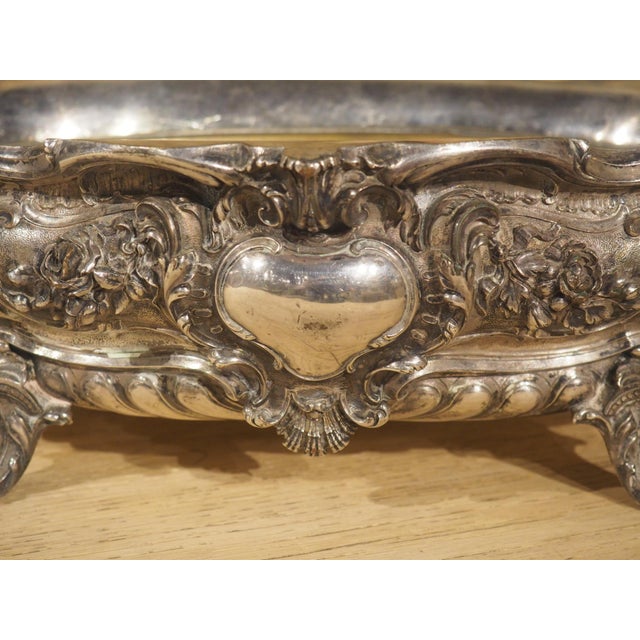 A Late 19th Century Silvered Bronze Jardiniere From France For Sale - Image 4 of 18