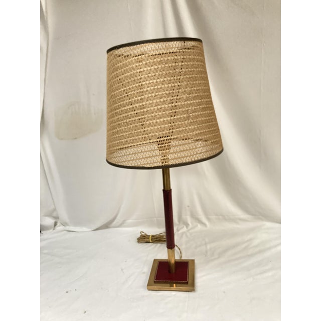 Leather Lamp by Jacques Adnet, 1950s For Sale - Image 10 of 10