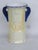 Mid-Century Modern Yellow and Blue Lusterware Czechoslovakia Art Pottery Small Bud Vase 4483b For Sale - Image 3 of 12