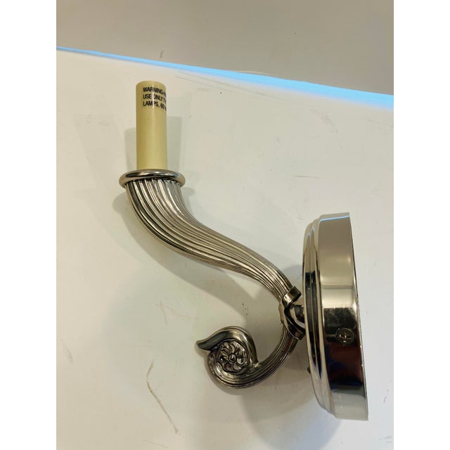 Silver Pair of 1990s Chapman Nickel Silver Sconces For Sale - Image 8 of 8