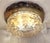 Vintage Ceiling Lamp with Patinated Brass Trim and Amber-Tinted Glass Shade, 1970s For Sale - Image 3 of 9