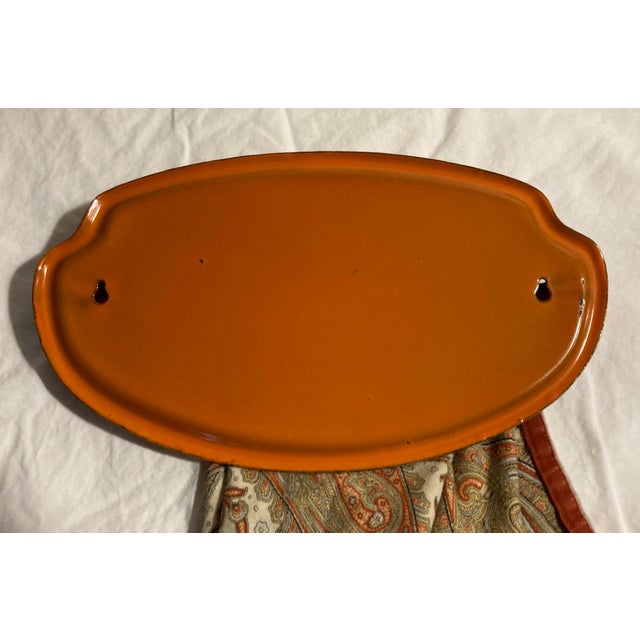 Vintage Enamelware Kitchen Towel Hanger for Cottage or Cabin For Sale - Image 9 of 9