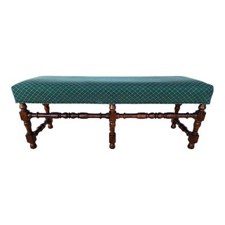 Antique English Oak Bench For Sale