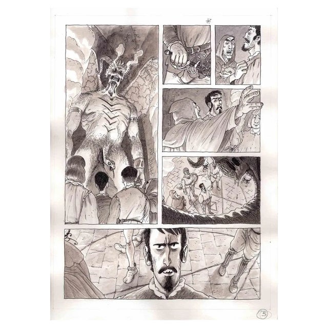 Vincenzo Bizzarri, Il Diavolo Convocato, Comic Illustration, 2015 For Sale