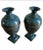 Pair of Interior Concepts Hand-Painted Metal Vases For Sale - Image 4 of 10